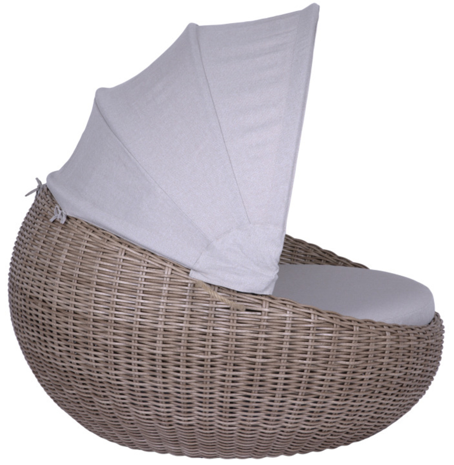 Sonneninsel Marano PE Rattan brown Bezüge beige inkl.Schutzhülle Beige